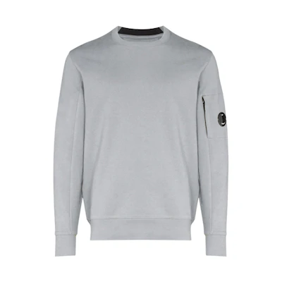C.P. Company Lens Crewneck Sweatshirt Gray Men’s Pullover 12CMSS022A005086W-937