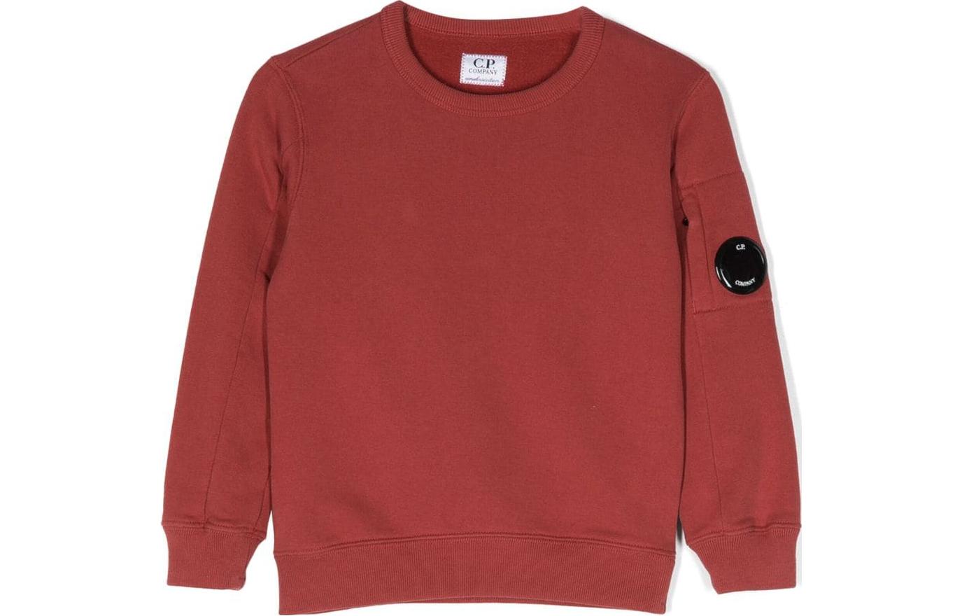 C.P. Company Lens Detail Crewneck Sweatshirt Purple Red 15CKSS016A003878W