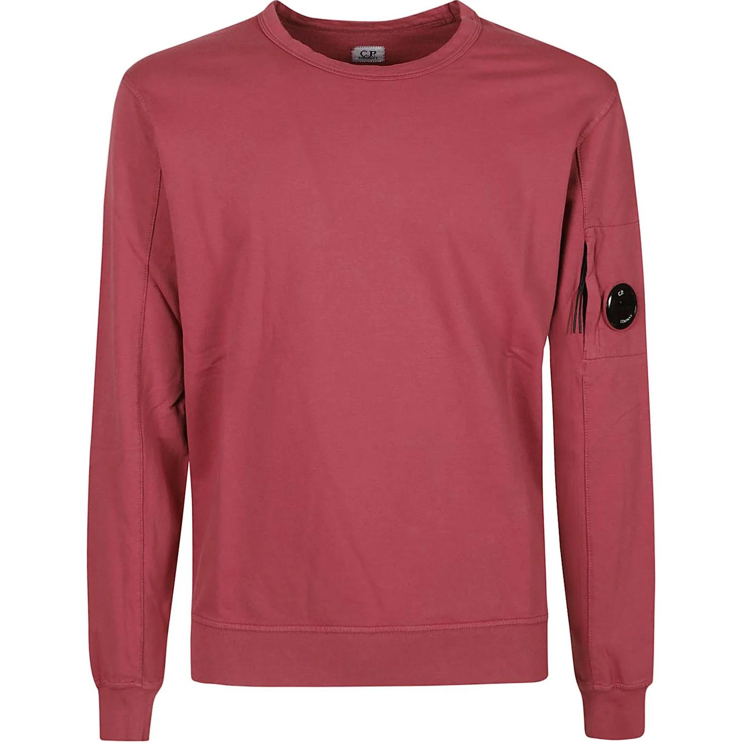 C.P. Company Light Fleece Crewneck Sweatshirt Pink Long Sleeve 16CMSS032A002246G577