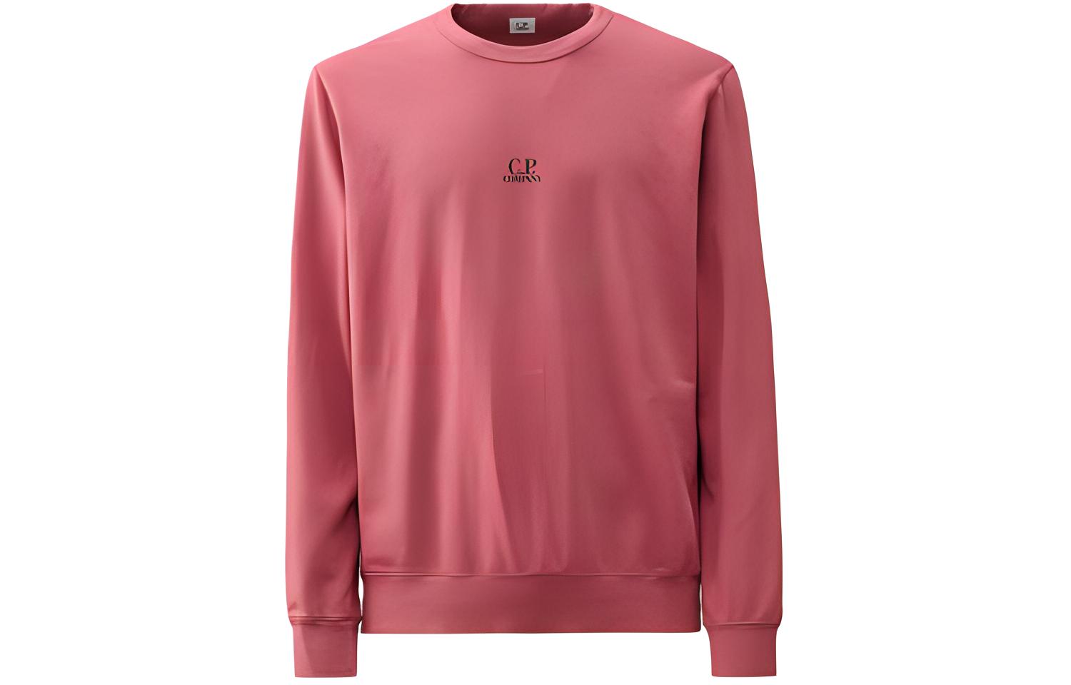 C.P. Company Light Fleece Logo Crewneck Sweatshirt Pink () 16CMSS162A002246G577