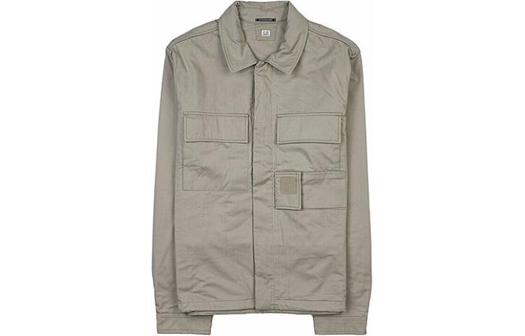 C.P. Company Light Gray Pocket Shirt Jacket 15CLSH054A006472A335