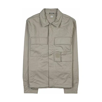 C.P. Company Light Gray Pocket Shirt Jacket 15CLSH054A006472A335