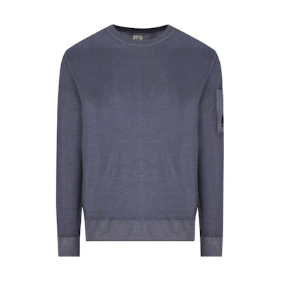 C.P. Company Light Grey Crewneck Casual Slim Fit Long Sleeve Sweatshirt 15CMKN245A003247F985