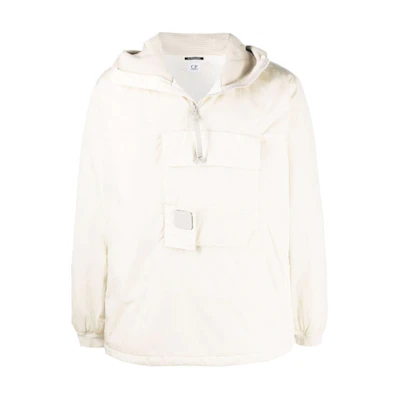 C.P. Company Lightweight Half-Zip Hooded Jacket Off-White 11CMOS028A005904G116