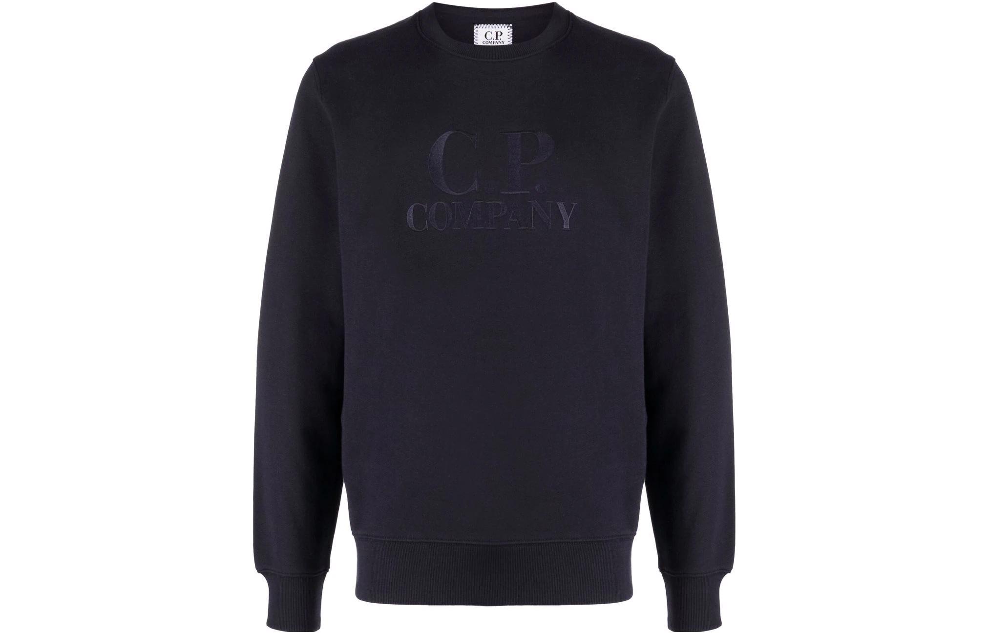 C.P. Company Logo Embroidered Pullover Sweatshirt Men’s Black 12CMSS024A005086W999