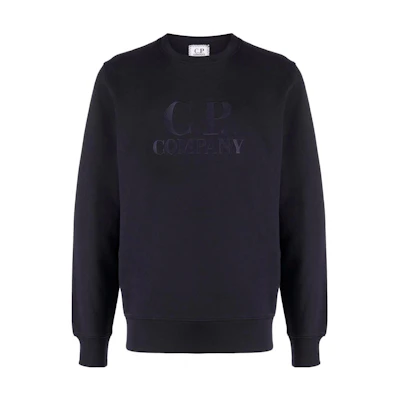 C.P. Company Logo Embroidered Pullover Sweatshirt Men’s Black 12CMSS024A005086W999