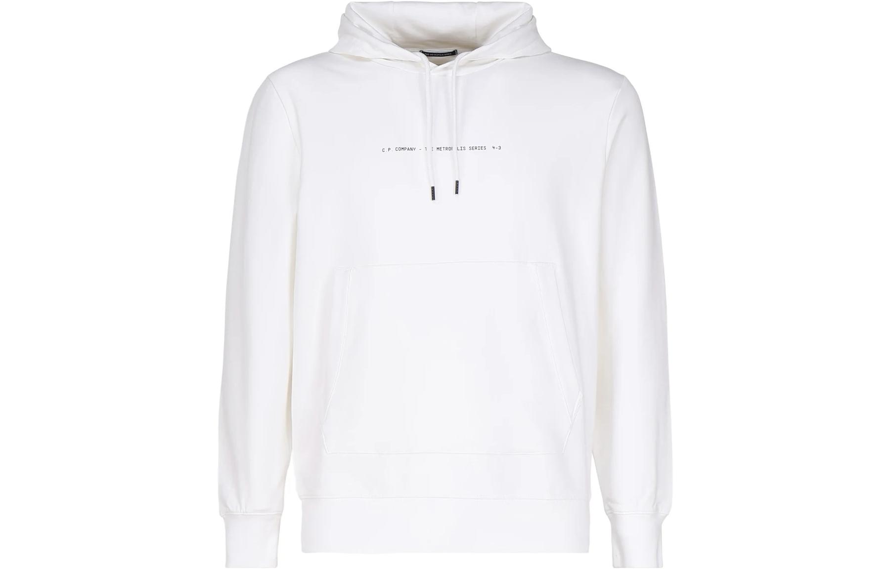 C.P. Company Logo Graphic Hoodie White 15CLSS051A006452W101