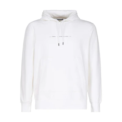 C.P. Company Logo Graphic Hoodie White 15CLSS051A006452W101