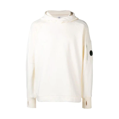 C.P. Company Logo Hoodie Beige Long Sleeve Pullover 05CMSS047A005086W-103