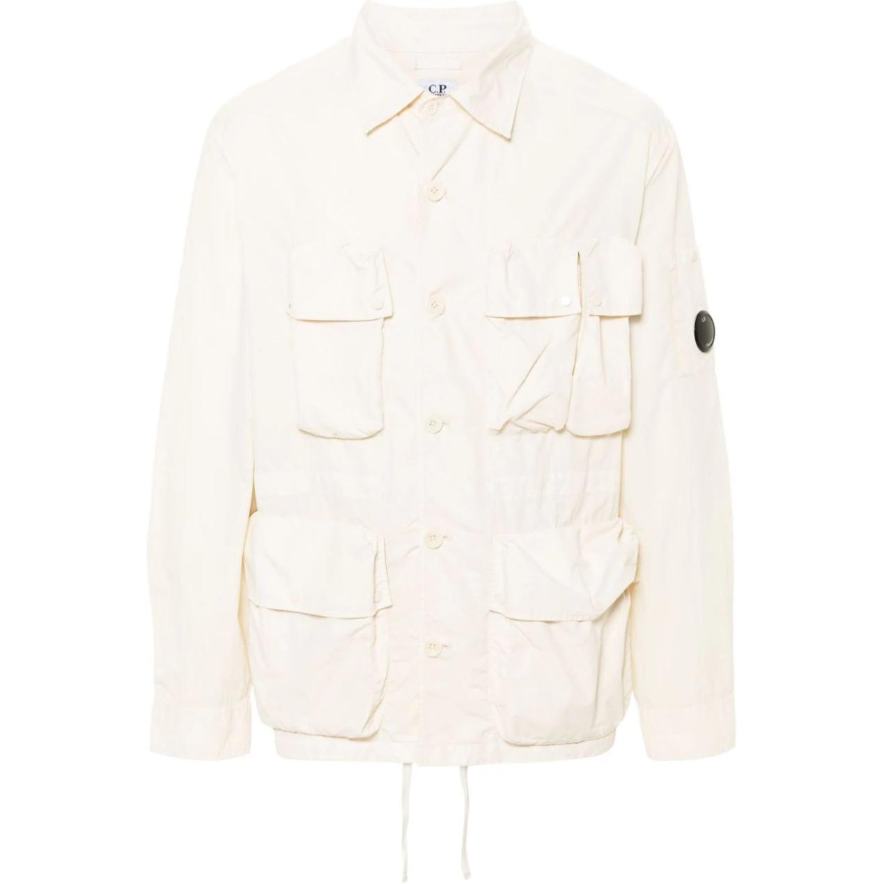 C.P. Company Logo Long-Sleeve Jacket Beige CMOS015A005991G402