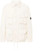 C.P. Company Logo Long-Sleeve Jacket Beige CMOS015A005991G402 C.P. Company Logo Long-Sleeve Jacket Beige CMOS015A005991G402