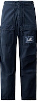 C.P. Company Logo Loose Fit Cargo Pants Blue Comfortable Drawstring Style CMPA135A005533G886 C.P. Company Logo Loose Fit Cargo Pants Blue Comfortable Drawstring Style CMPA135A005533G886