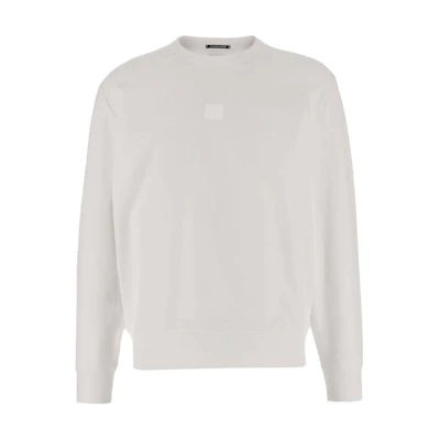 C.P. Company Logo Patch Crewneck Long-Sleeve Sweatshirt White CLSS032A006452W-101