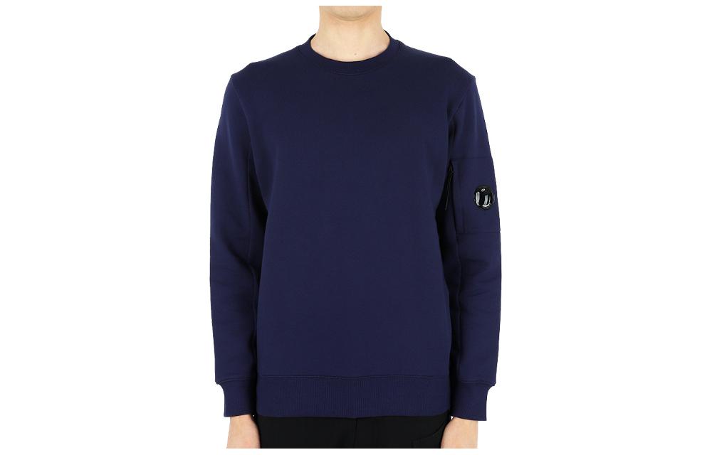 C.P. Company Logo Print Crewneck Long Sleeve Sweatshirt Men’s Blue 14CMSS022A005086W868