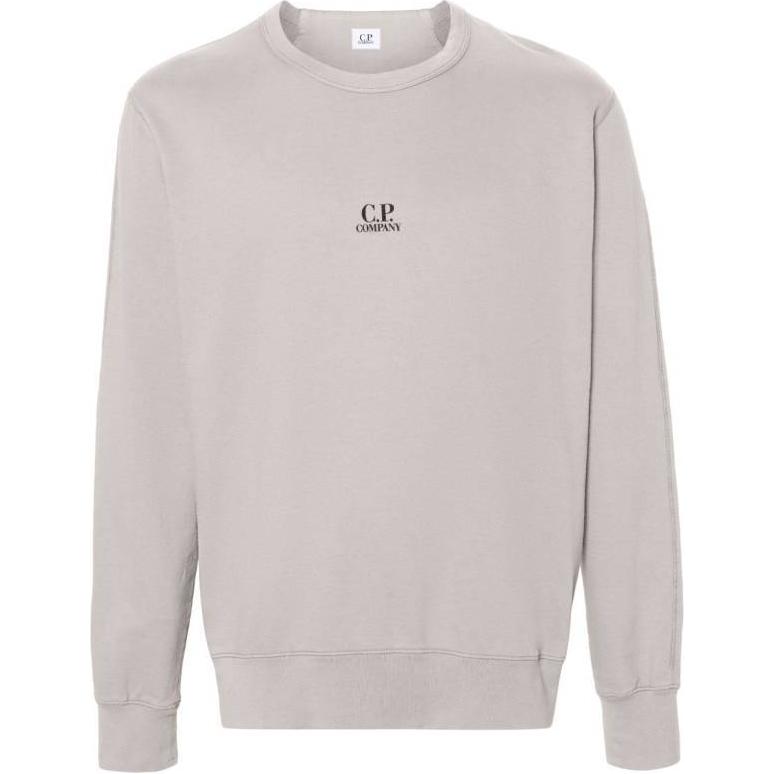 C.P. Company Logo Print Crewneck Long Sleeve Sweatshirt Medium Grey Men CMSS162A002246G913
