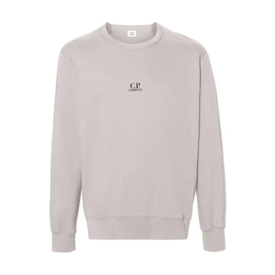 C.P. Company Logo Print Crewneck Long Sleeve Sweatshirt Medium Grey Men CMSS162A002246G913