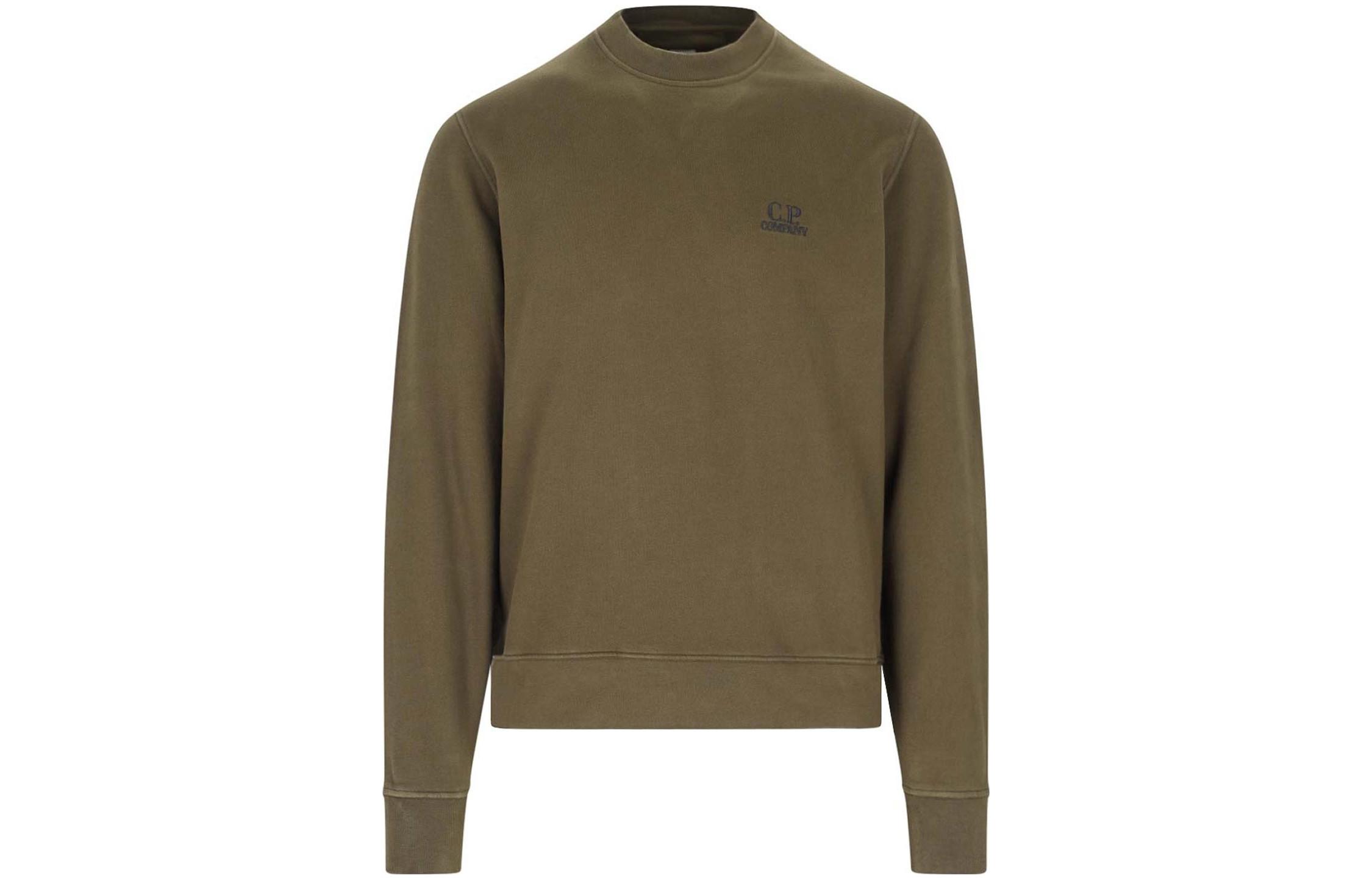 C.P. Company Logo Print Crewneck Sweatshirt Brown () 15CMSS008B006372G683