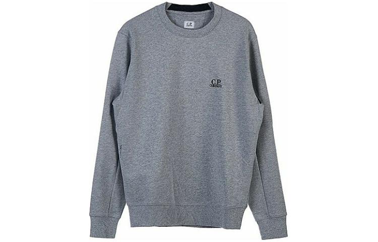 C.P. Company Logo Print Crewneck Sweatshirt Gray Long Sleeve 12CMSS022B005086WM93