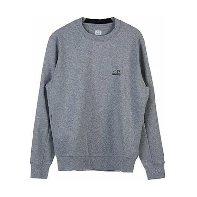C.P. Company Logo Print Crewneck Sweatshirt Gray Long Sleeve 12CMSS022B005086WM93