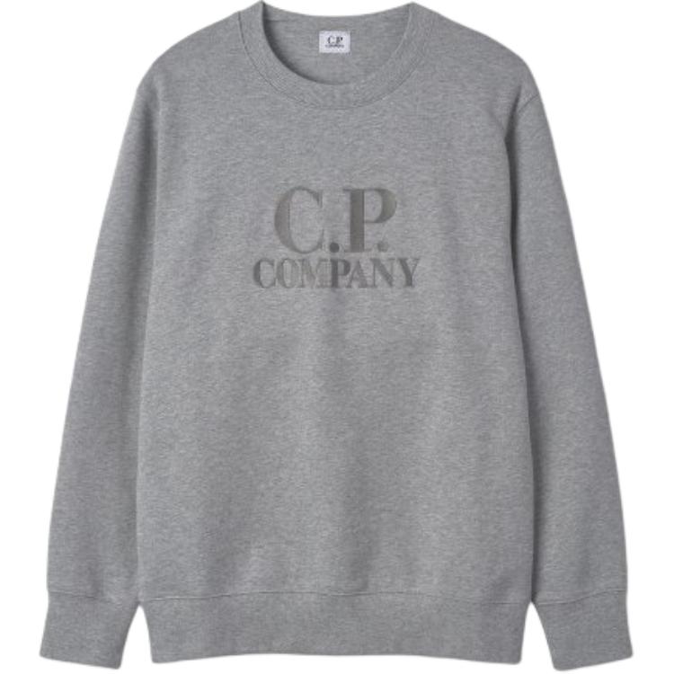 C.P. Company Logo Print Pullover Crewneck Sweatshirt Men’s Grey CMSS163A005086WM93
