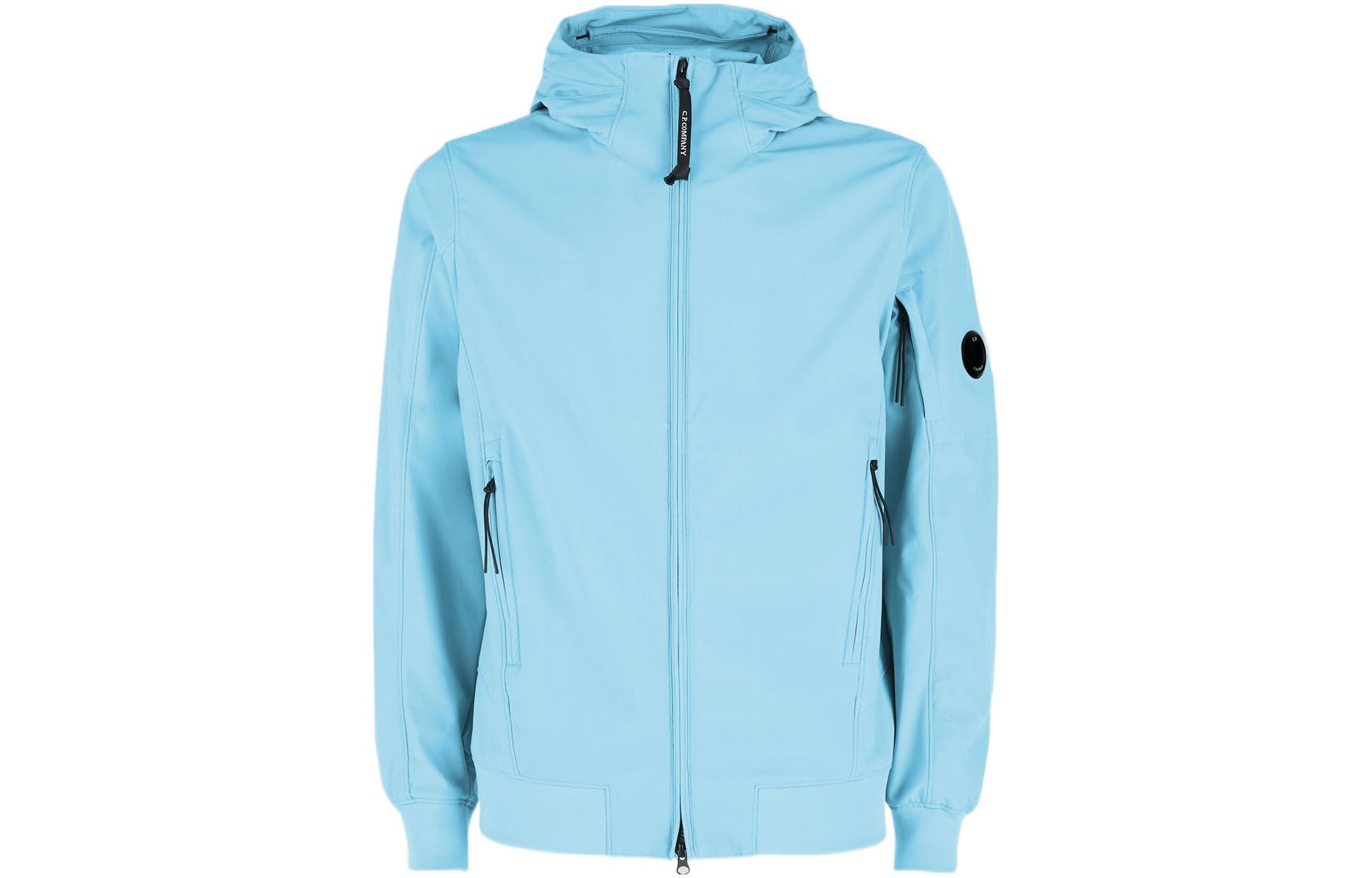 C.P. Company Logo Zip-Up Hoodie Jacket Long Sleeve Solid Color 12CMOW002A005968A832