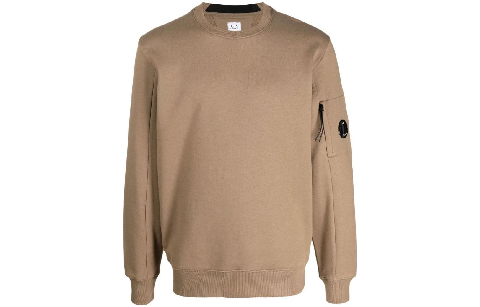 C.P. Company Loose Fit Crewneck Sweatshirt Taupe 14CMSS022A005086W