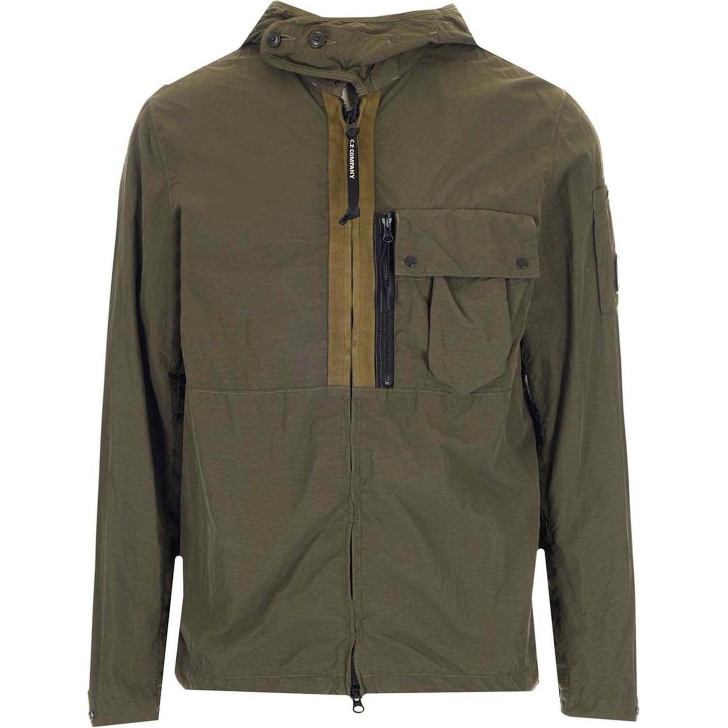 C.P. Company Loose Fit Zip Hoodie Jacket Dark Green CMOS153A005991G665