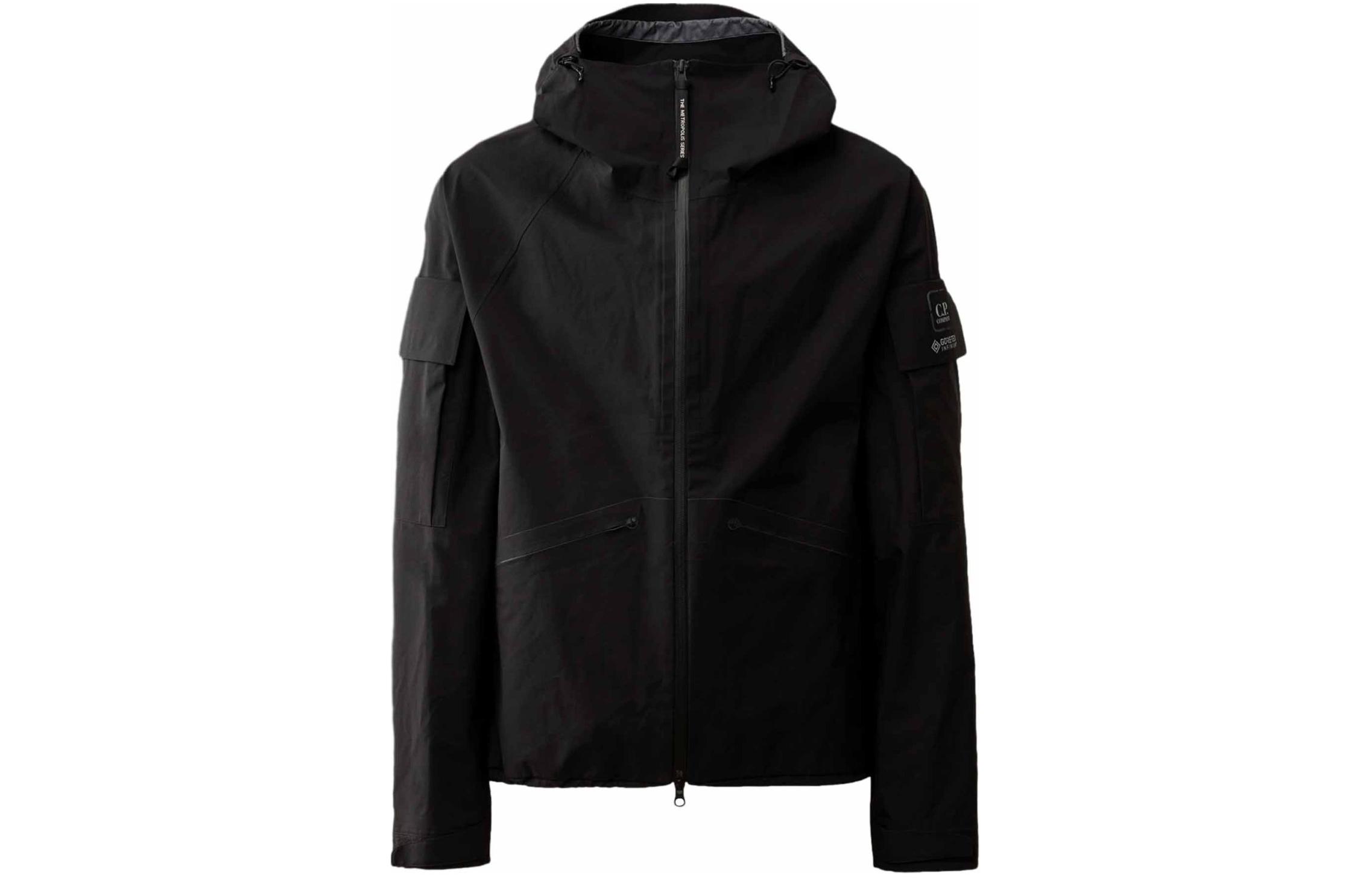 C.P. Company Metropolis Series Black Hooded Zip-Up Raglan Jacket 16CLOW028A110031A999