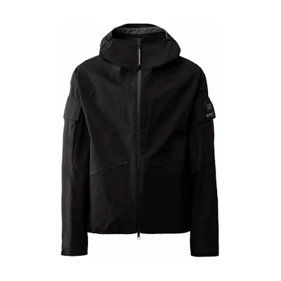 C.P. Company Metropolis Series Black Hooded Zip-Up Raglan Jacket 16CLOW028A110031A999