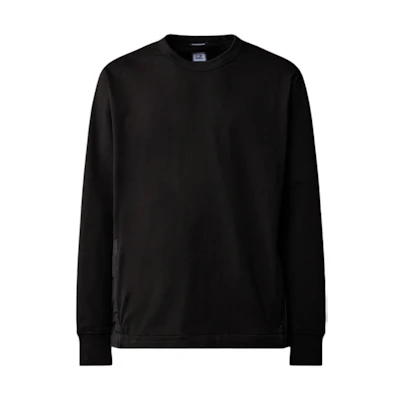 C.P. Company Metropolis Series Black Ribbed Crewneck Sweatshirt 16CLSS013A006452M999