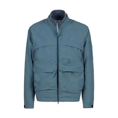 C.P. Company Micro-M® Down Solid Zip Jacket Unisex Blue 15CMOW219A006355A871