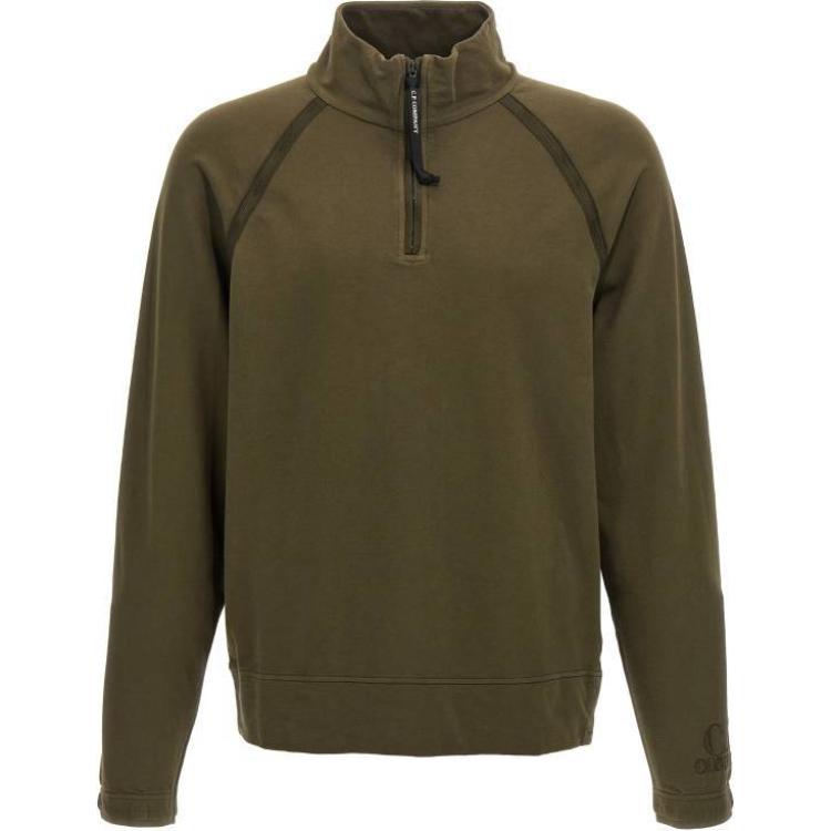 C.P. Company Military Green Raglan Sleeve Crewneck Sweatshirt CMSS071A002246G683