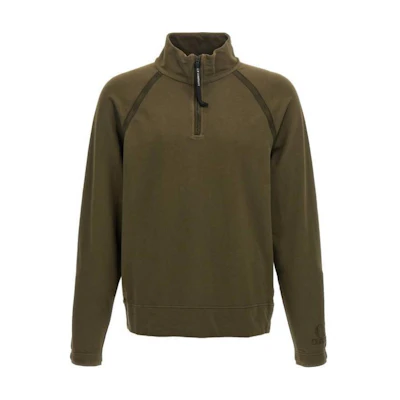 C.P. Company Military Green Raglan Sleeve Crewneck Sweatshirt CMSS071A002246G683