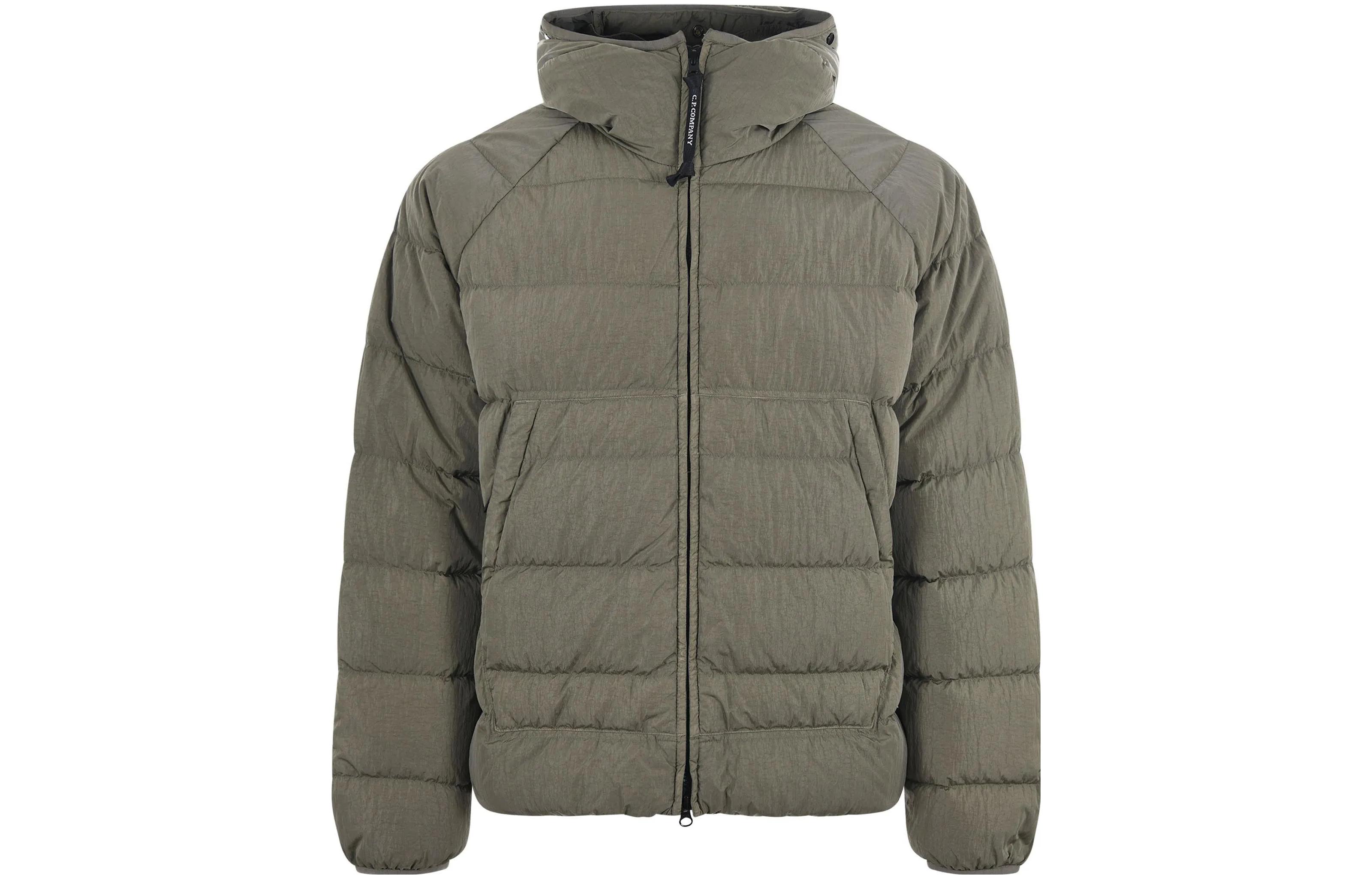 C.P. Company Mint Green Hooded Loose Fit Zip-Up Jacket CMOW027A6369G335