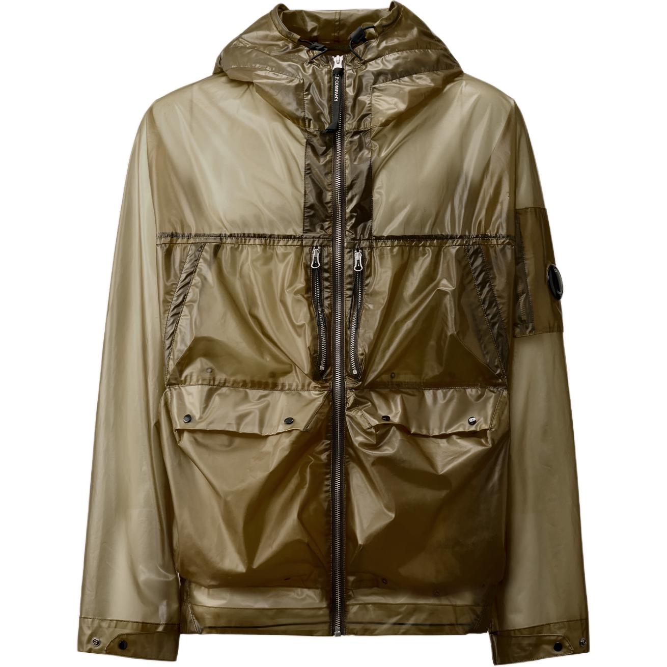 C.P. Company Multi-Pocket Lens Detail Zip-Up Hooded Jacket Green 16CMOW192A110077G683