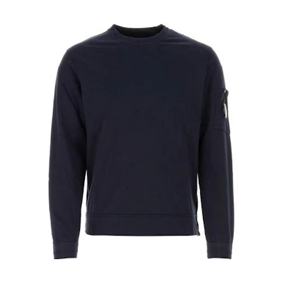 C.P. Company Navy Blue Crew Neck Logo Pullover Sweatshirt 15CMSS015A002246G888