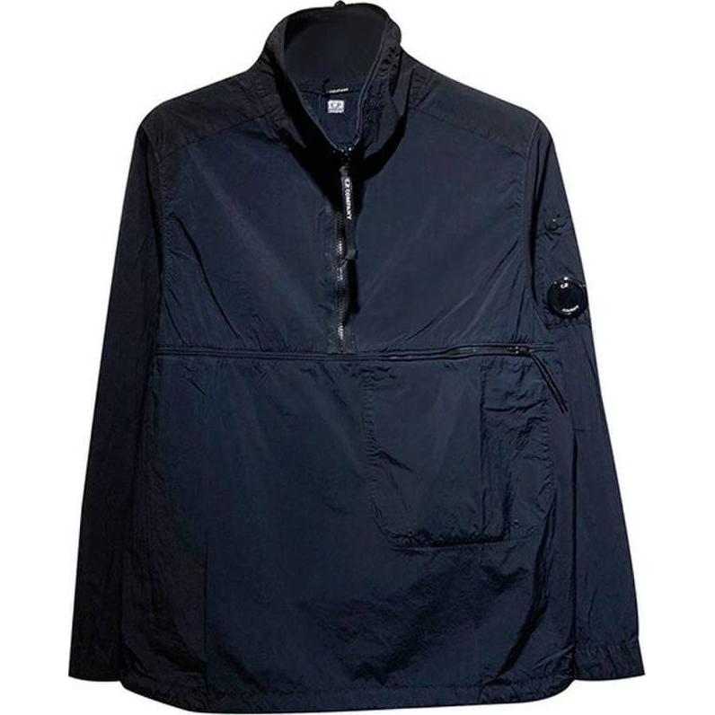 C.P. Company Navy Blue Half-Zip Stand Collar Loose-Fit Jacket CMOS241A005660G888