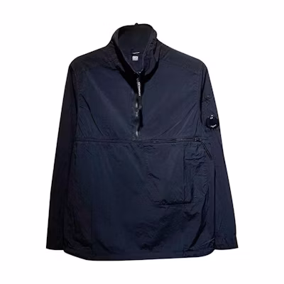 C.P. Company Navy Blue Half-Zip Stand Collar Loose-Fit Jacket CMOS241A005660G888