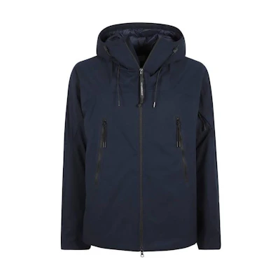 C.P. Company Navy Blue Hooded Loose Fit Zip-Up Jacket CMOW014A004117A888