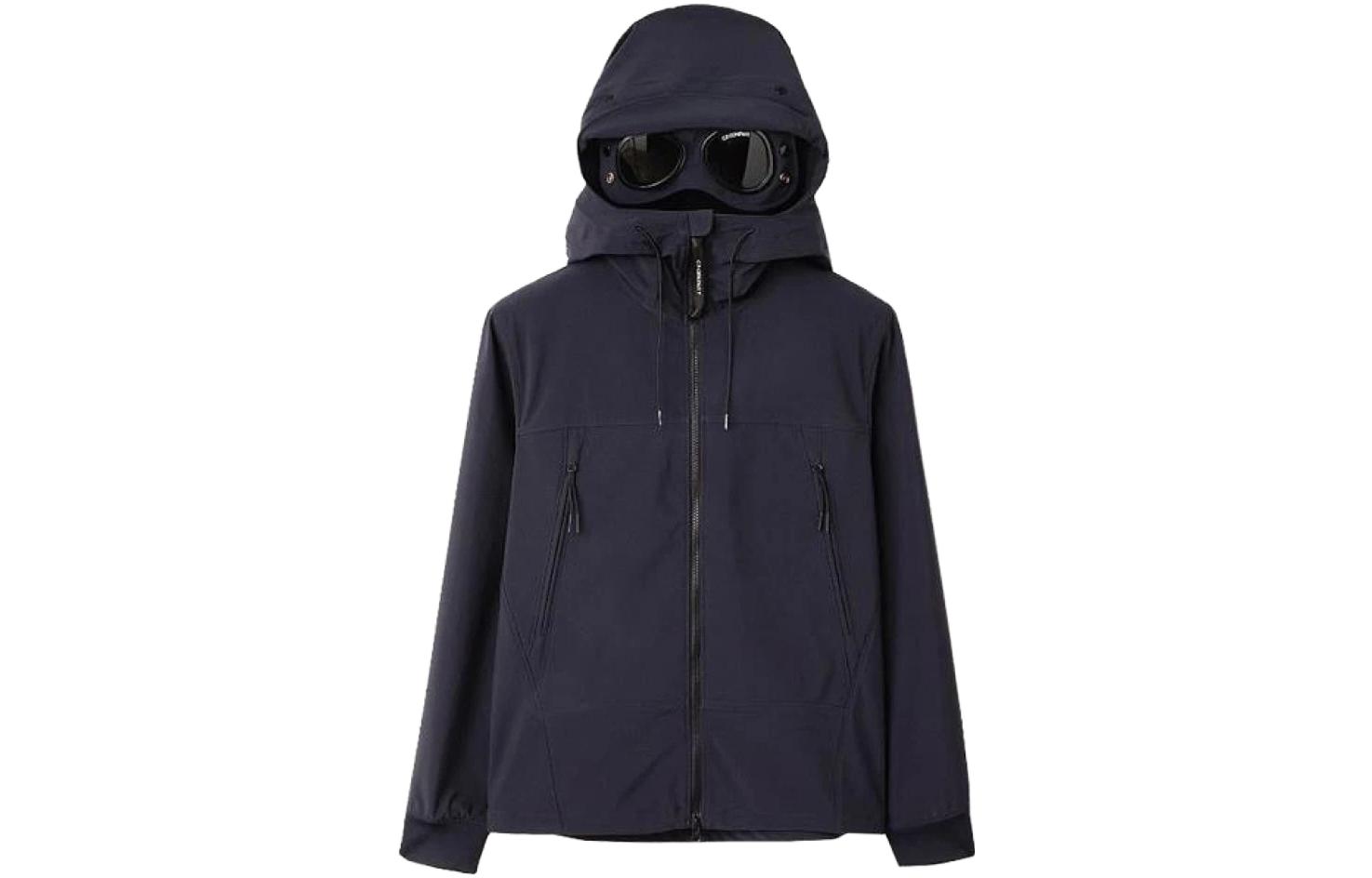 C.P. Company Navy Blue Hooded Zip-Up Jacket 10CMOW013A005968A888