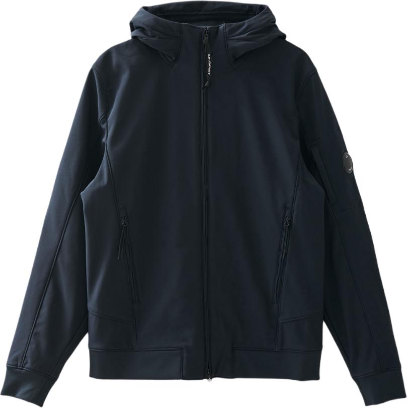 C.P. Company Navy Blue Striped Zip-Up Hoodie Jacket 11CMOW003A006097A888