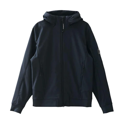 C.P. Company Navy Blue Striped Zip-Up Hoodie Jacket 11CMOW003A006097A888
