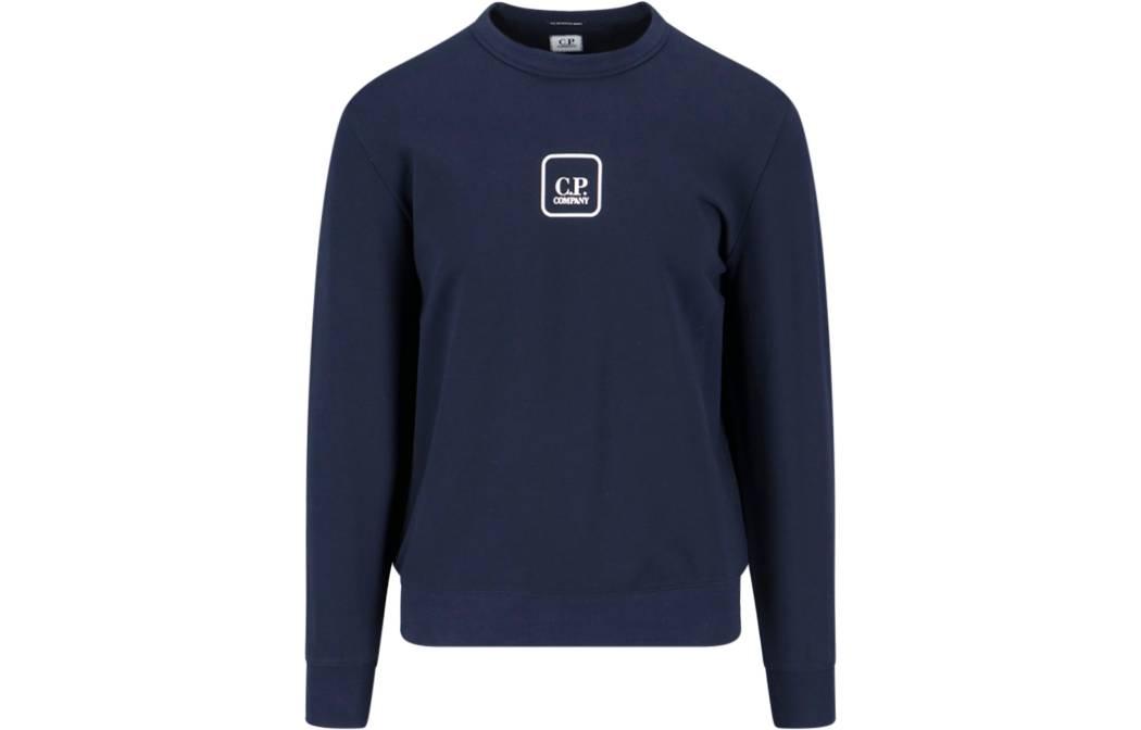 C.P. Company Navy Blue Sweatshirt with Logo Print 15CLSS050A006452W888