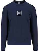 C.P. Company Navy Blue Sweatshirt with Logo Print 15CLSS050A006452W888 C.P. Company Navy Blue Sweatshirt with Logo Print 15CLSS050A006452W888