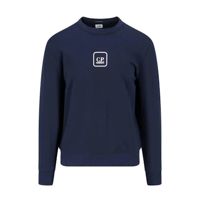 C.P. Company Navy Blue Sweatshirt with Logo Print 15CLSS050A006452W888