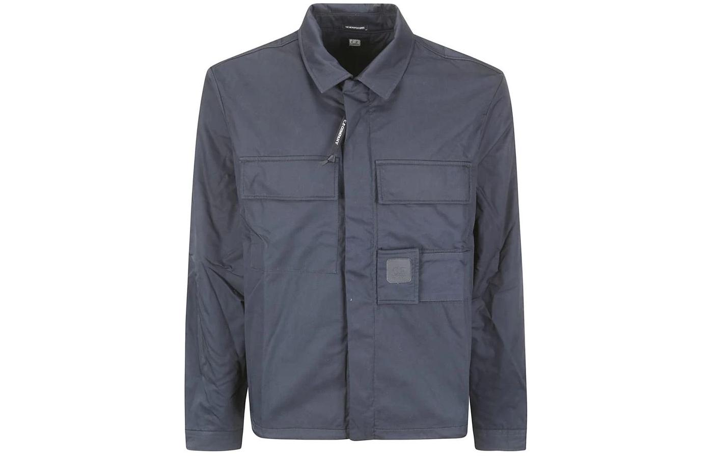 C.P. Company Navy Blue Zip-Up Collared Jacket 15CLSH054A006472A888