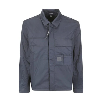 C.P. Company Navy Blue Zip-Up Collared Jacket 15CLSH054A006472A888