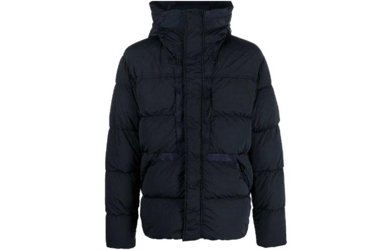 C.P. Company Navy Blue Zip-Up Hoodie Jacket with Pockets 13CMOW252A005864G888