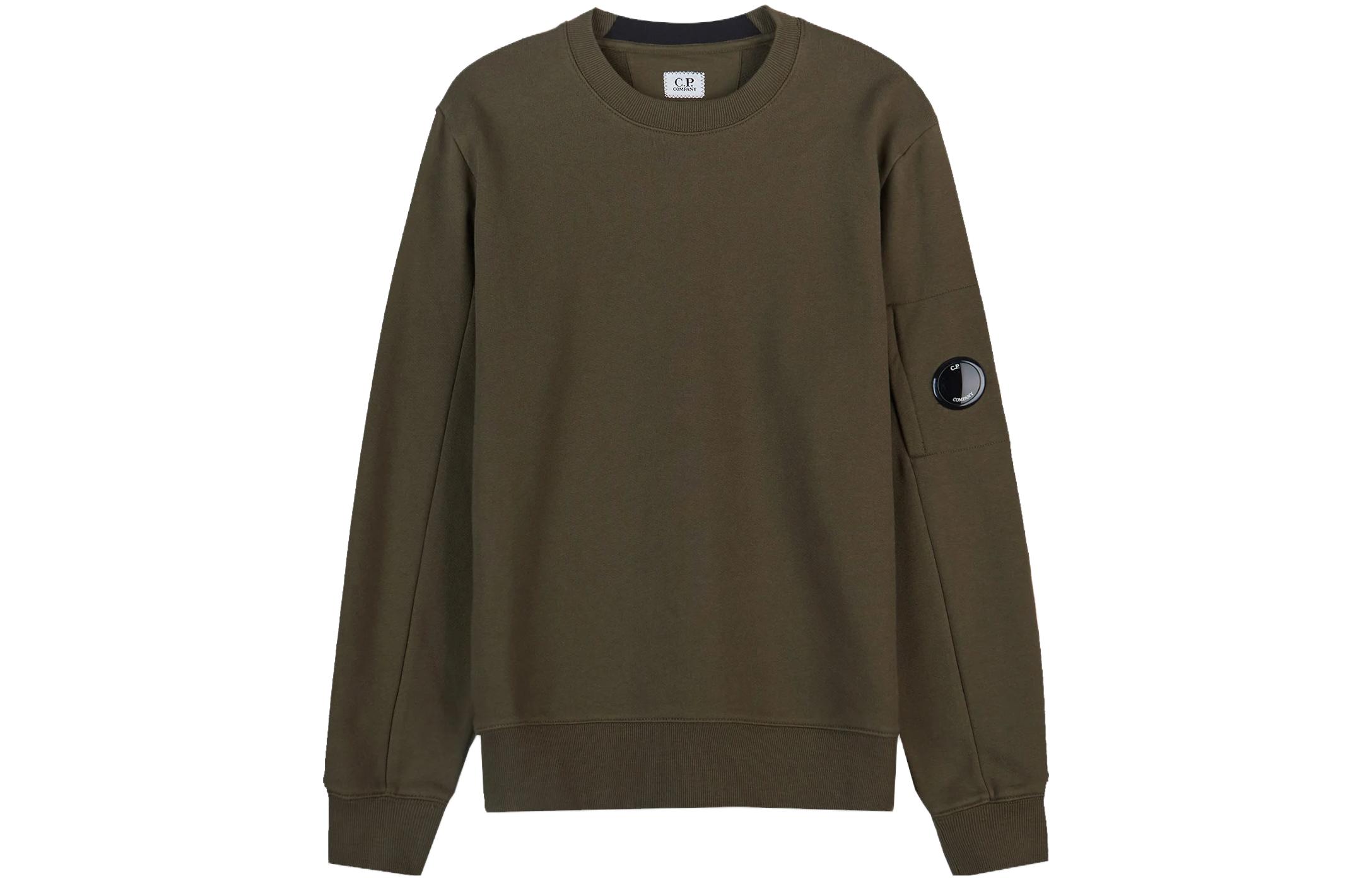 C.P. Company Olive Green Crewneck Pullover Sweatshirt 15CKSS032C002246G683