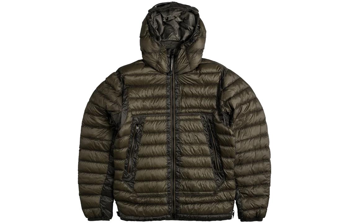 C.P. Company Olive Green Zip-Up Hooded Jacket 15CMOW209A006099A670